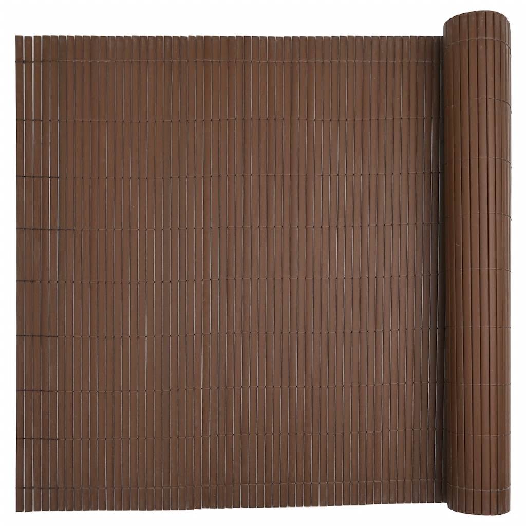 vidaXL Ogrodzenie Ogrodowe Dwustronne Brązowe 1,8x5 m PVC