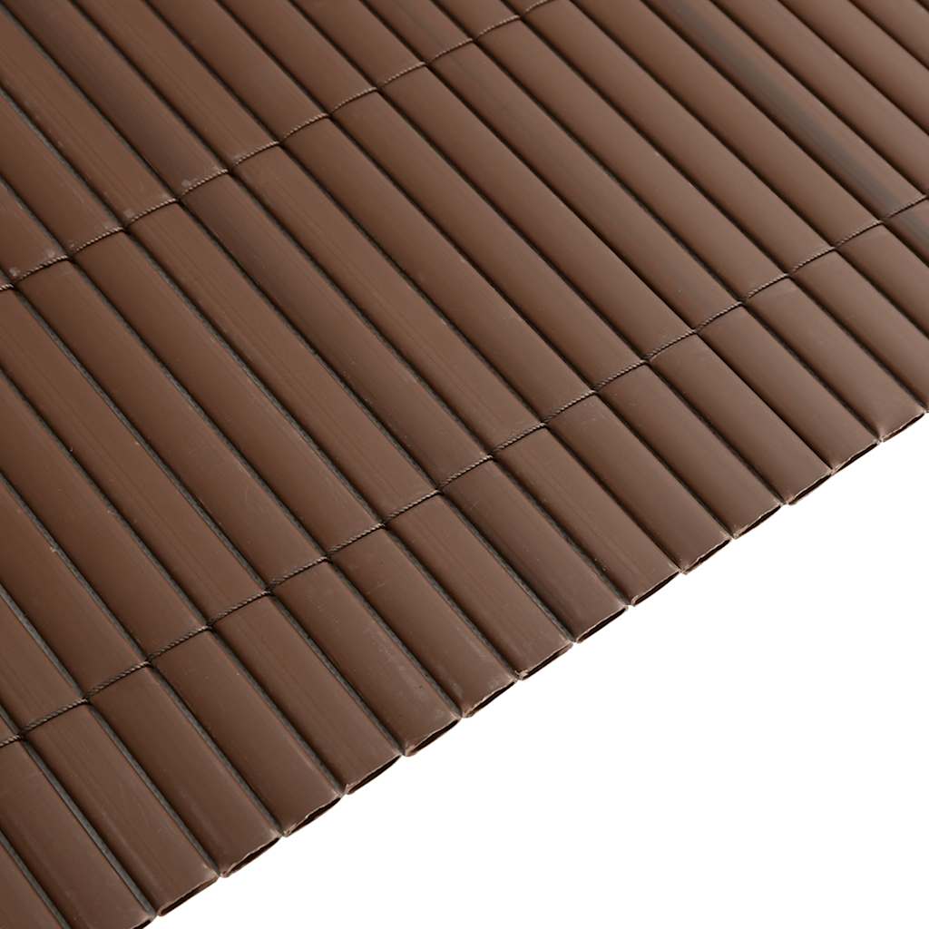 vidaXL Ogrodzenie Ogrodowe Dwustronne Brązowe 1,8x5 m PVC