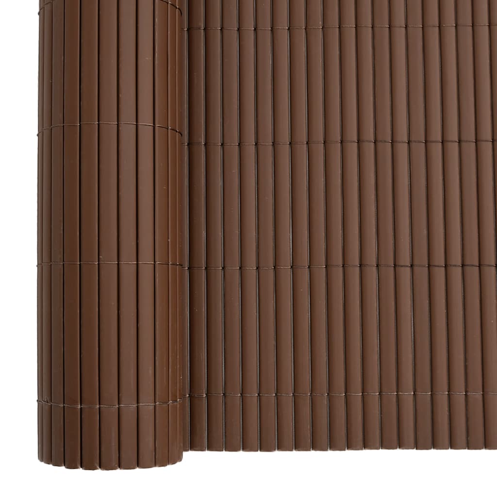 vidaXL Ogrodzenie Ogrodowe Dwustronne Brązowe 1,8x5 m PVC