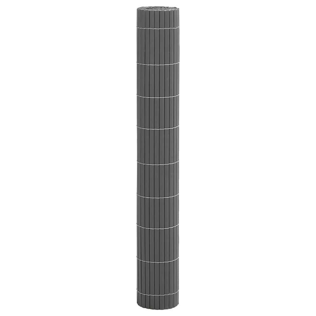 vidaXL Ogrodzenie dwustronne szare 1,8x5 m PVC