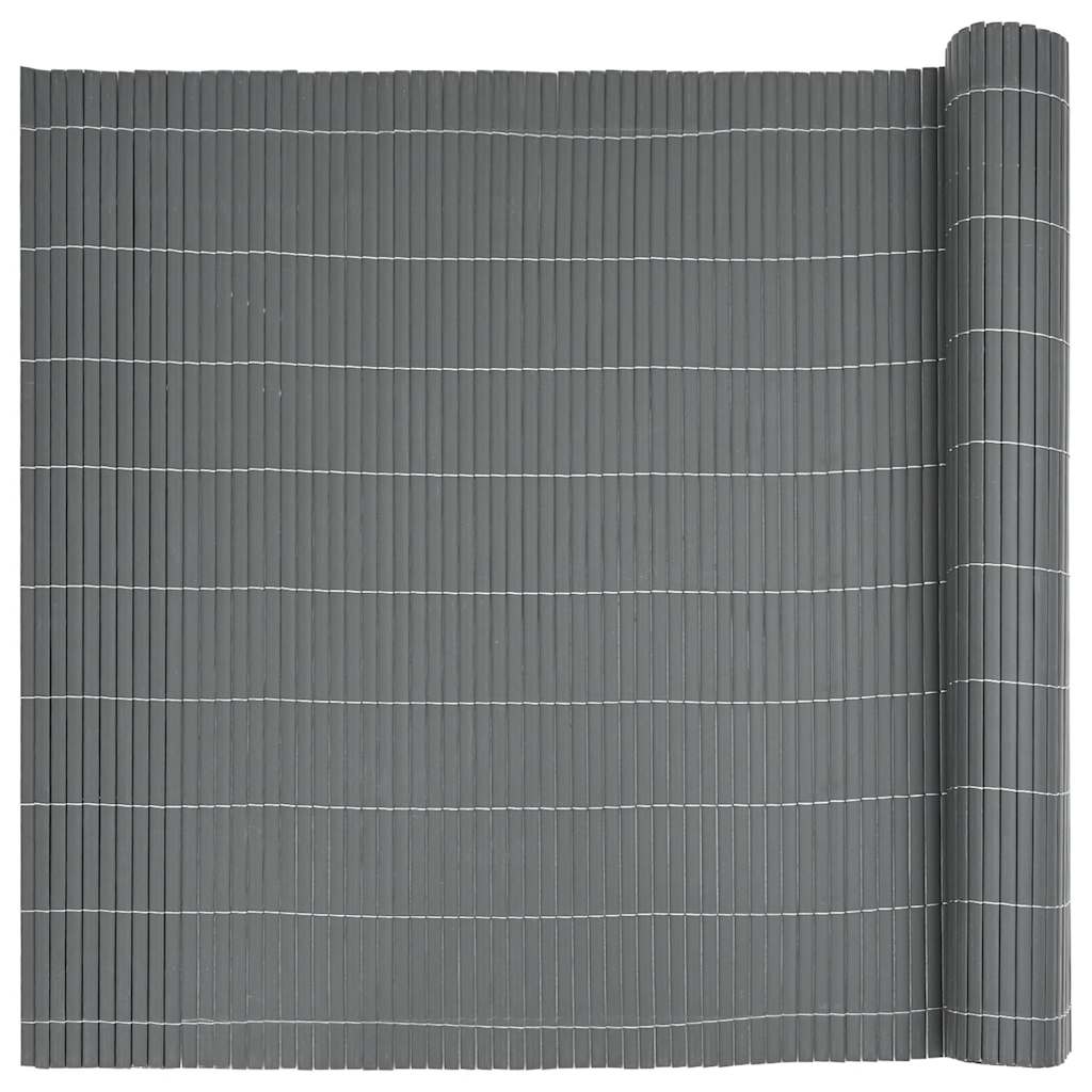vidaXL Ogrodzenie dwustronne szare 1,8x5 m PVC
