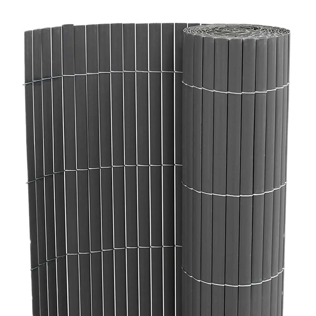 vidaXL Ogrodzenie dwustronne szare 1,8x5 m PVC