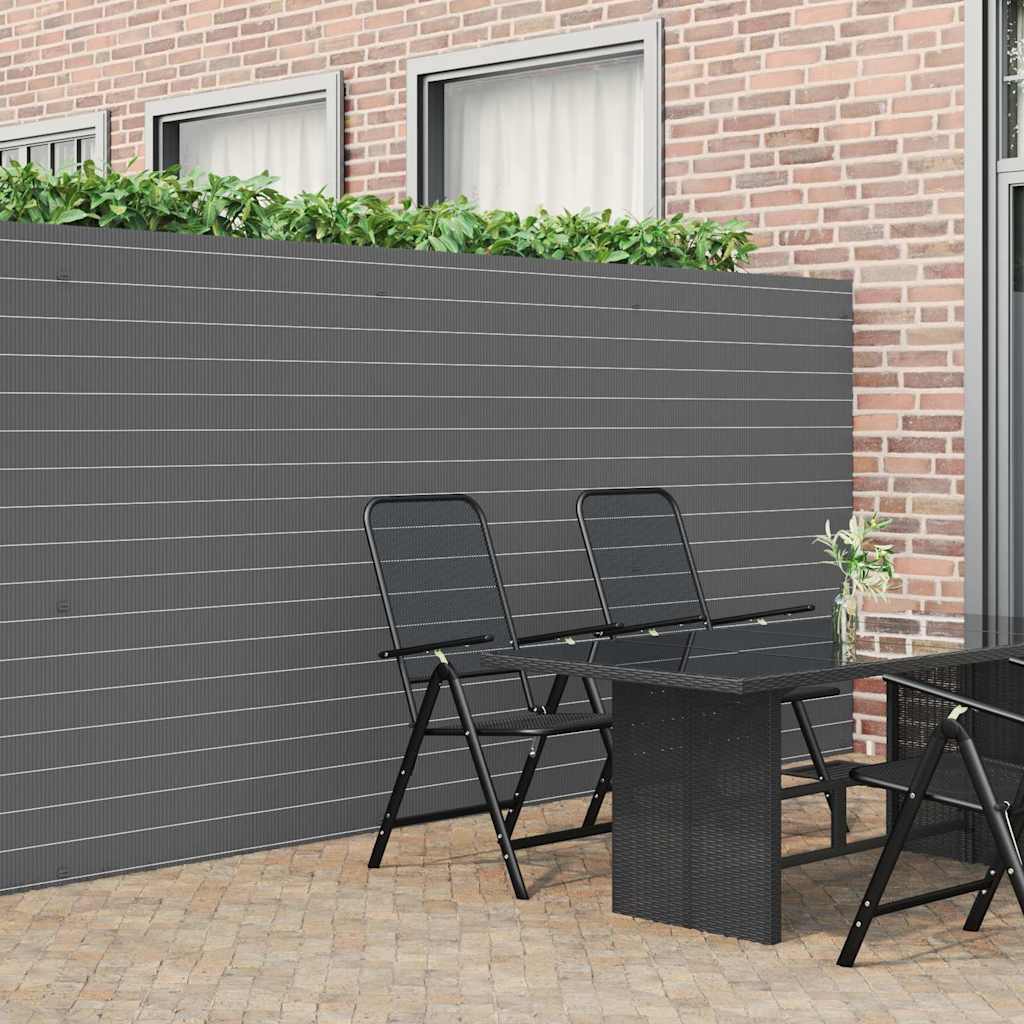 vidaXL Ogrodzenie dwustronne szare 1,8x5 m PVC