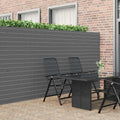 vidaXL Ogrodzenie dwustronne szare 1,8x5 m PVC