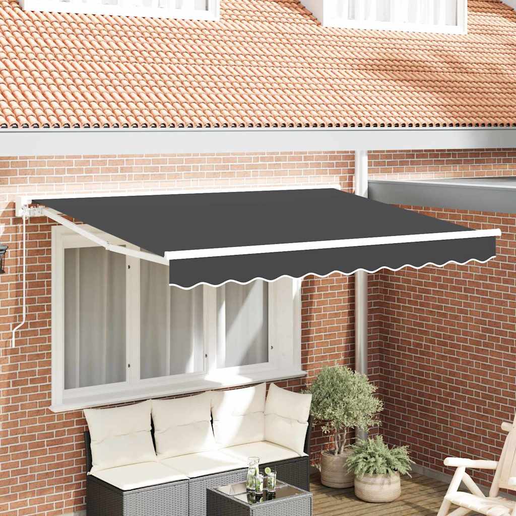 vidaXL Rama markizy Antracyt 250 x 200 cm Poliester z powłoką PU