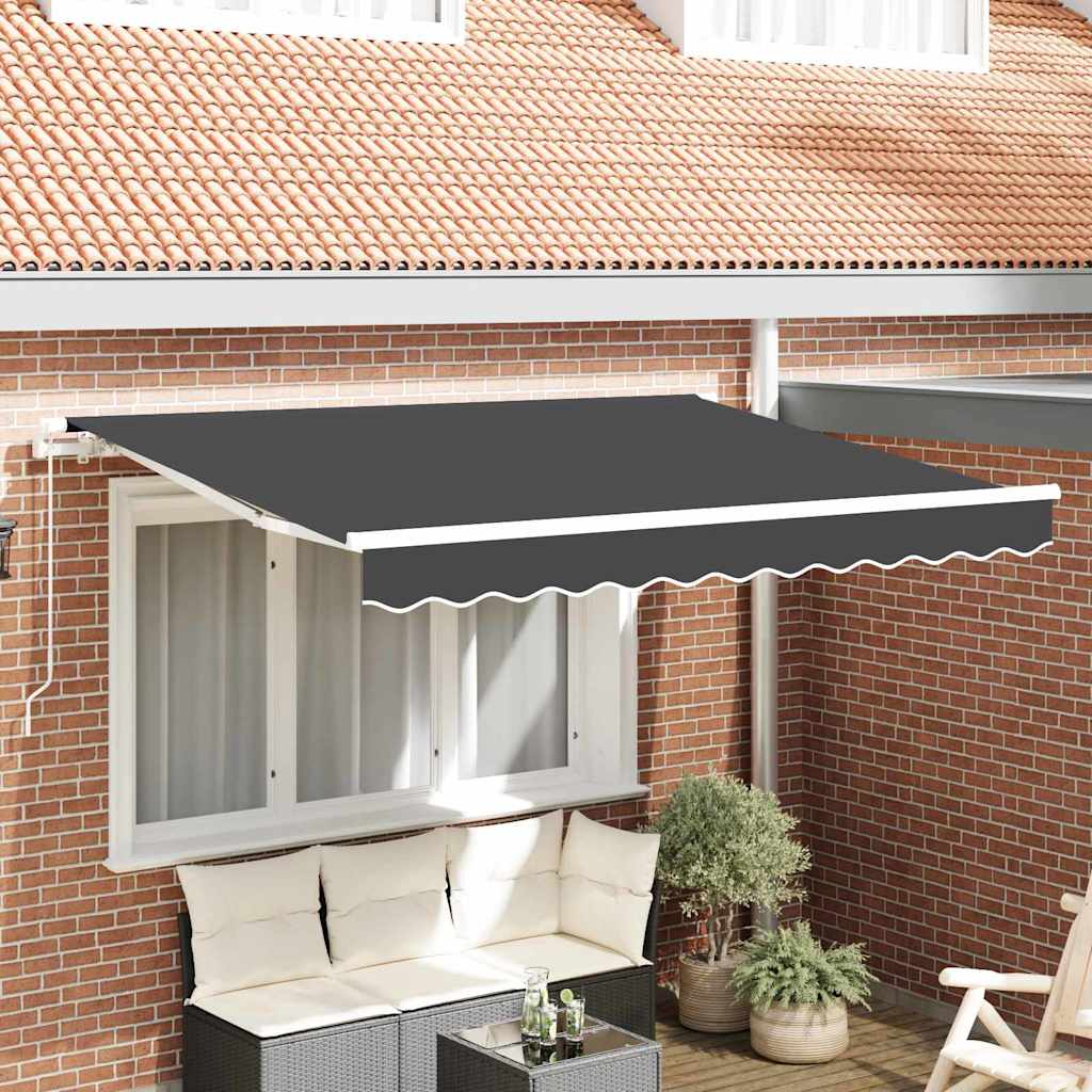 vidaXL Markiza zwijana Antracyt 250 x 200 cm tkanina