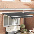 vidaXL Markiza zwijana Antracyt 250 x 200 cm tkanina