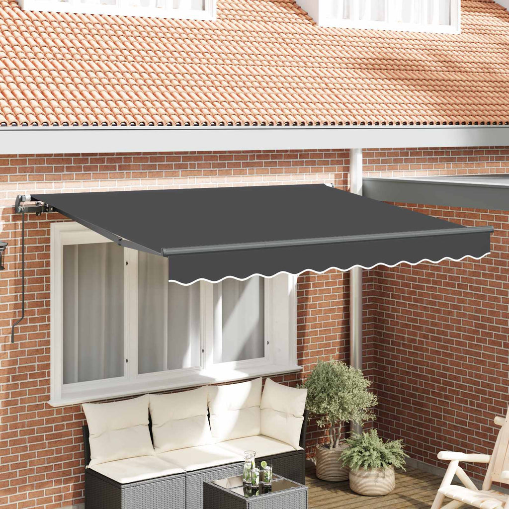 vidaXL Markiza zwijana Antracyt 250 x 200 cm tkanina