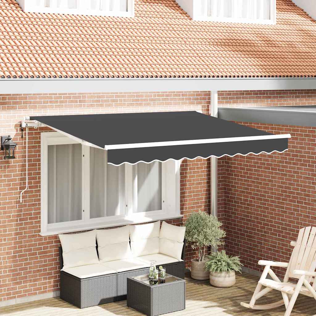 vidaXL Markiza zwijana Antracyt 250 x 200 cm tkanina