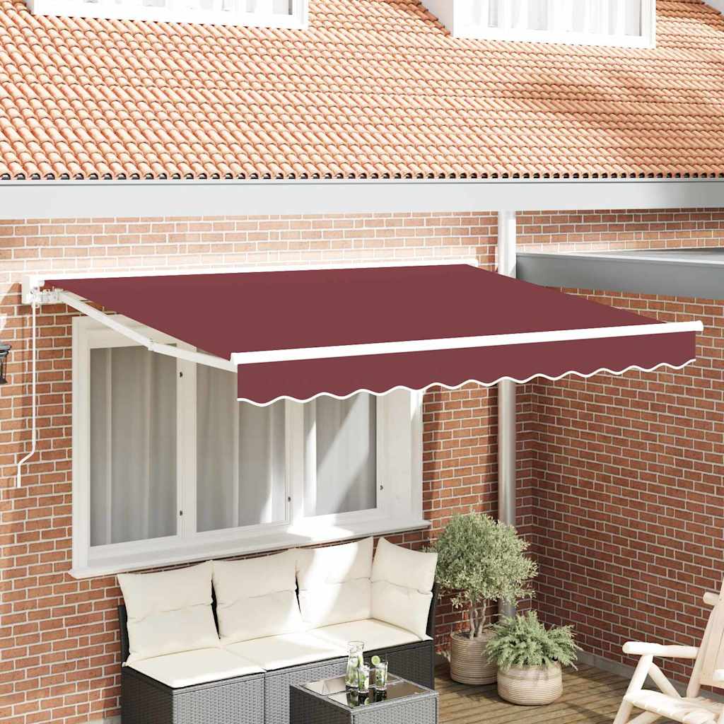 vidaXL Rama markizy bordowy 250 x 200 cm Poliester z powłoką PU