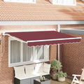 vidaXL Rama markizy bordowy 250 x 200 cm Poliester z powłoką PU
