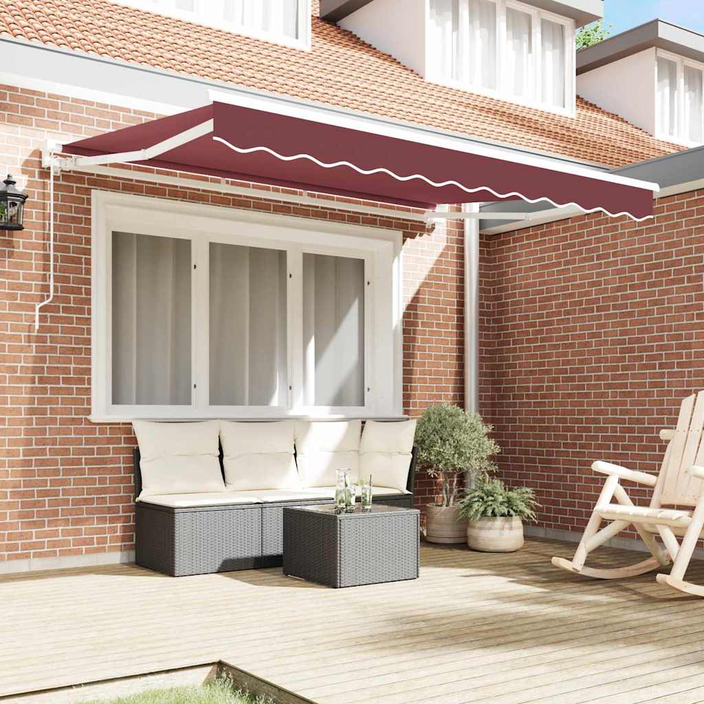 vidaXL Rama markizy bordowy 250 x 200 cm Poliester z powłoką PU