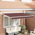 vidaXL Rama markizy Brązowy 250 x 200 cm Poliester z powłoką PU