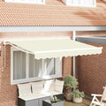vidaXL Rama markizy Kremowy 300 x 200 cm Poliester z powłoką PU