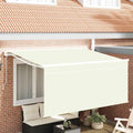 vidaXL Markiza zwijana Kremowy 300 x 200 cm Poliester i aluminium