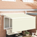 vidaXL Markiza zwijana Kremowy 300 x 200 cm Poliester i aluminium