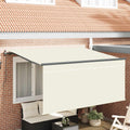 vidaXL Markiza zwijana Kremowy 300 x 200 cm Poliester i aluminium
