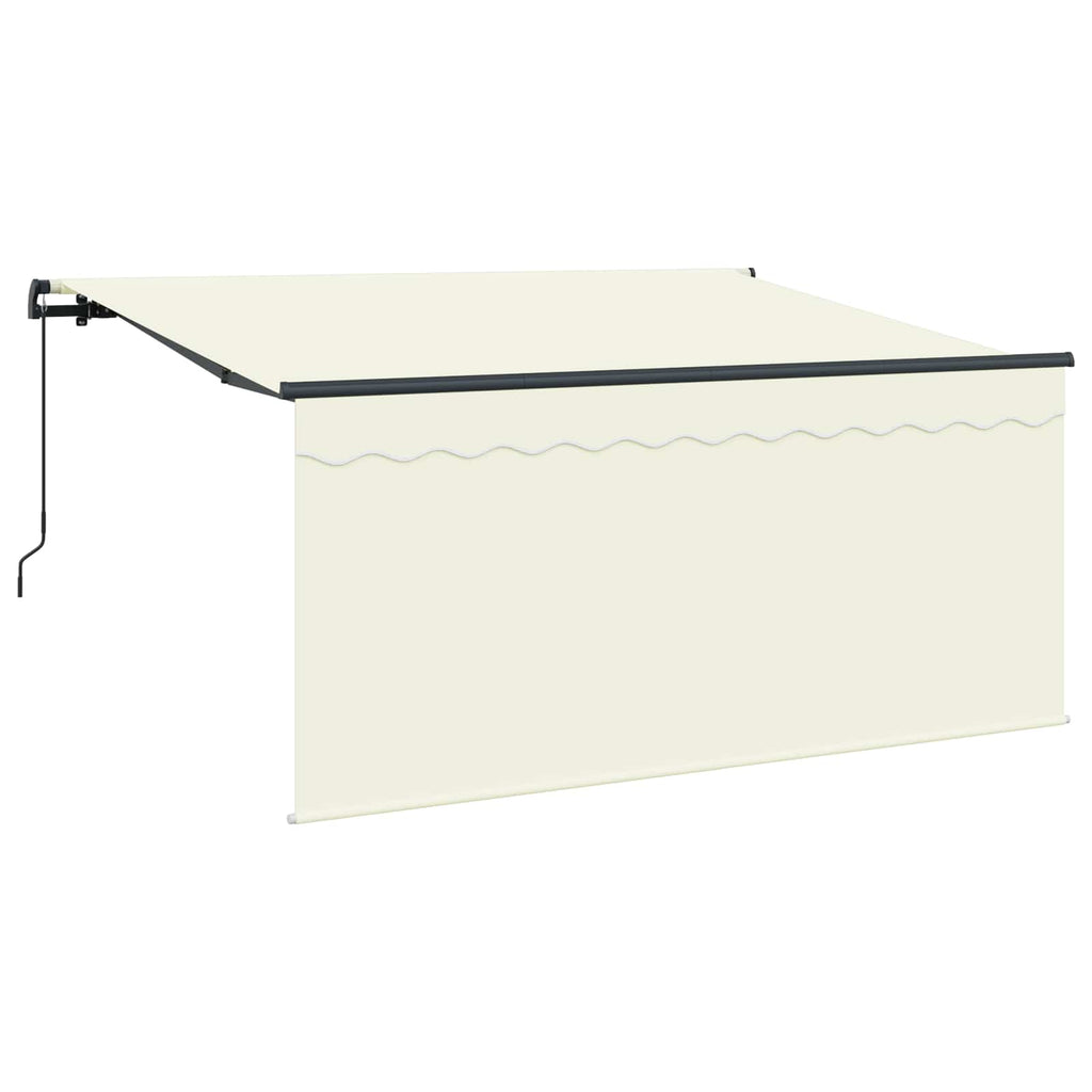 vidaXL Markiza zwijana Kremowy 300 x 200 cm Poliester i aluminium