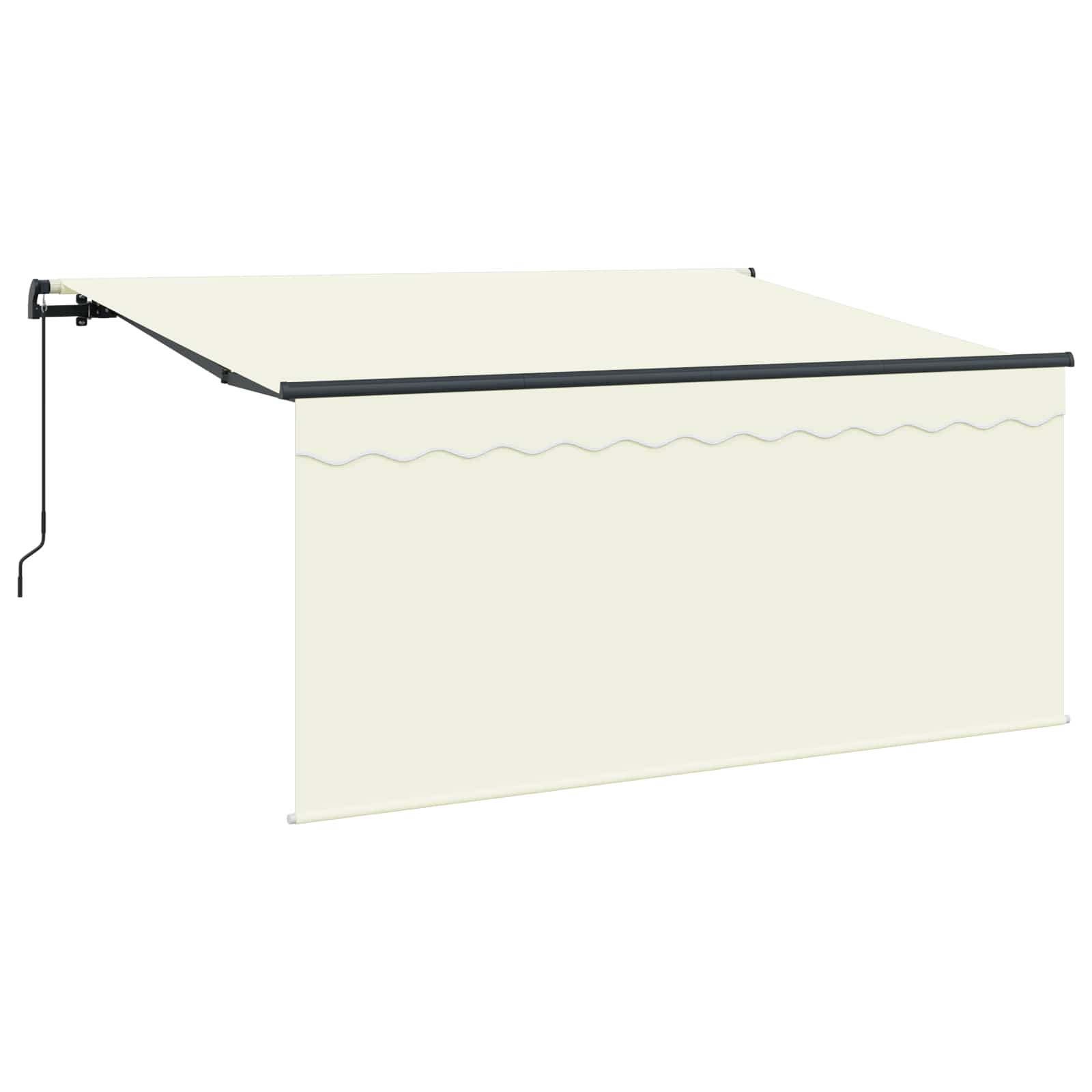 vidaXL Markiza zwijana Kremowy 300 x 200 cm Poliester i aluminium
