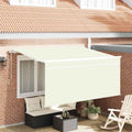 vidaXL Markiza zwijana Kremowy 300 x 200 cm Poliester i aluminium
