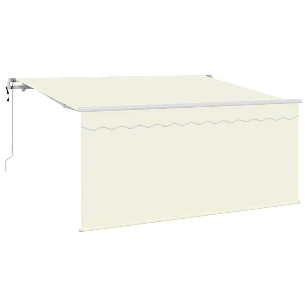 vidaXL Markiza zwijana Kremowy 300 x 200 cm Poliester i aluminium