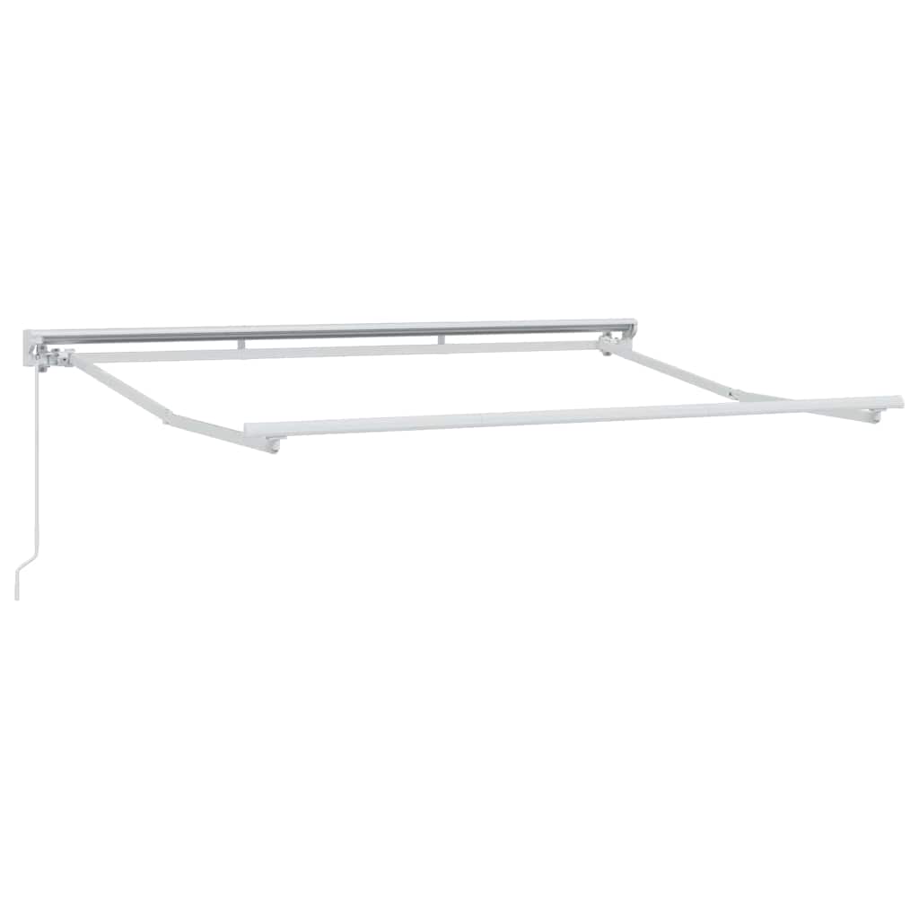 vidaXL Rama markizy Żółty i Biały 300 x 200 cm Poliester z powłoką PU