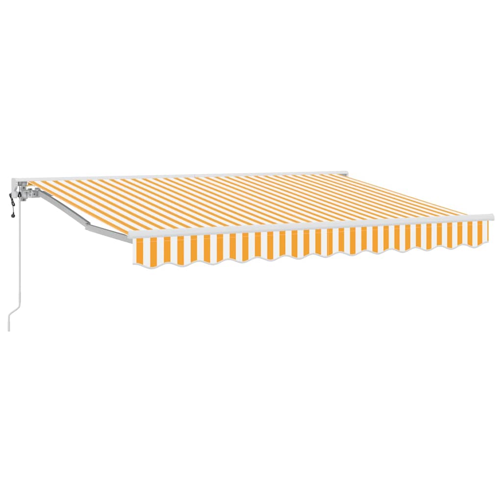 vidaXL Rama markizy Żółty i Biały 300 x 200 cm Poliester z powłoką PU