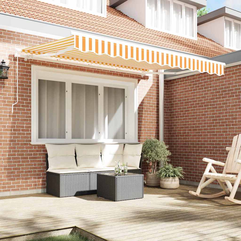 vidaXL Markiza wysuwana Żółty 300 x 200 cm tkanina
