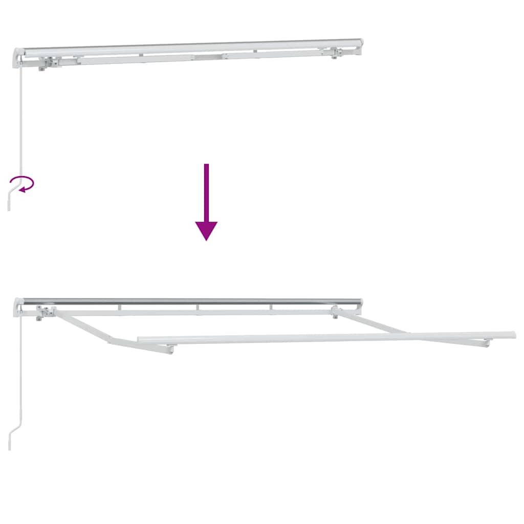 vidaXL Markiza wysuwana Żółty 300 x 200 cm tkanina
