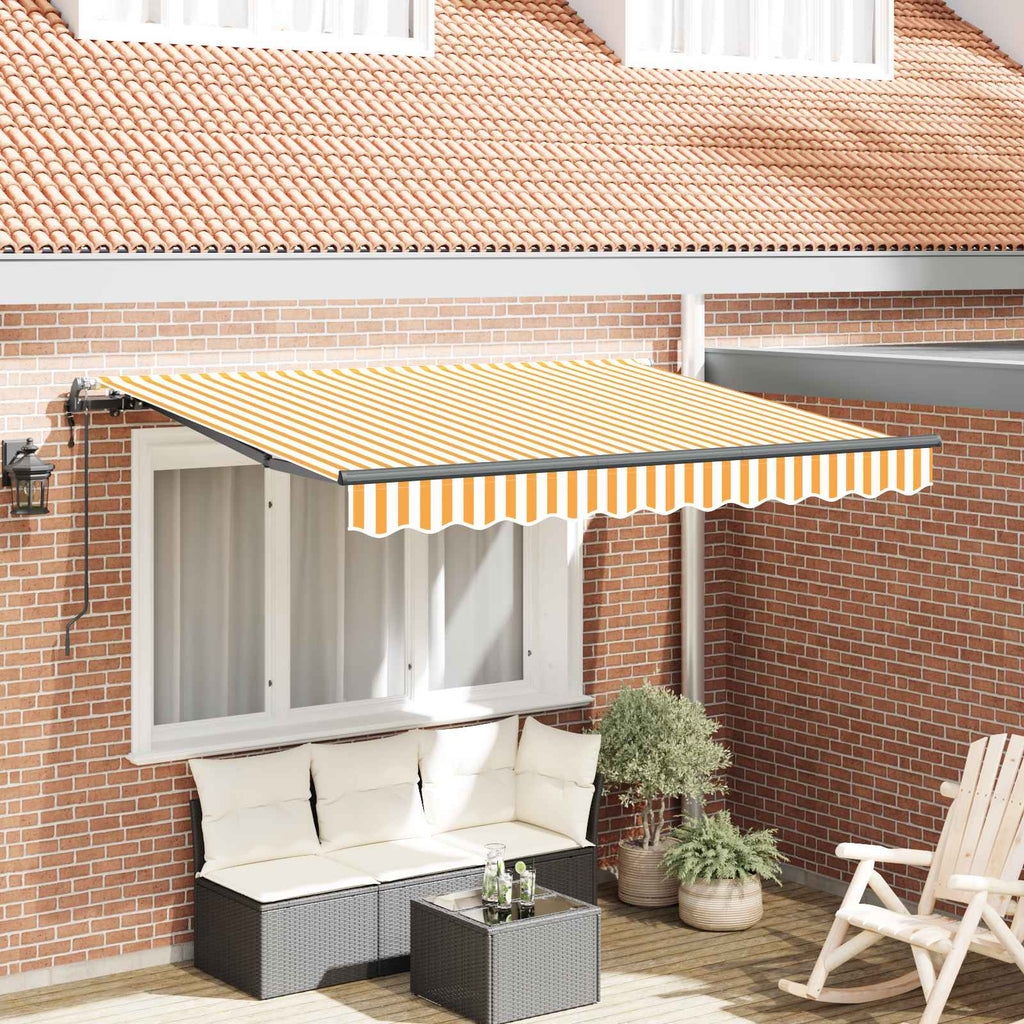 vidaXL Markiza zwijana Żółty 300 x 200 cm tkanina