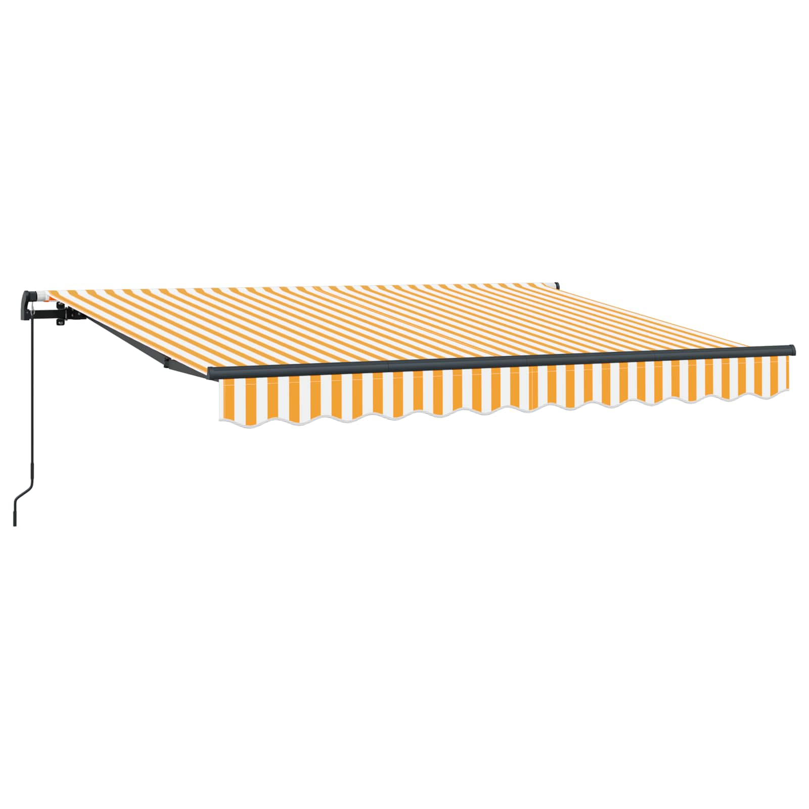 vidaXL Markiza zwijana Żółty 300 x 200 cm tkanina