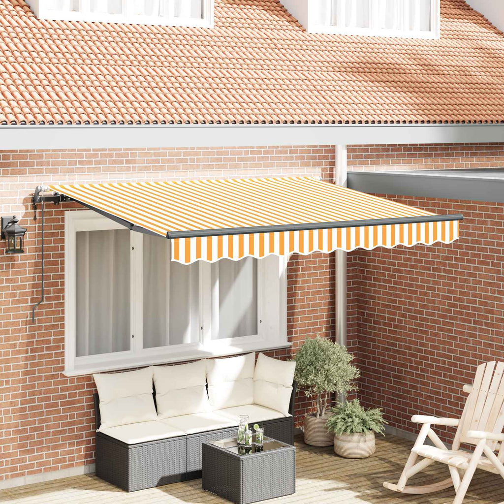vidaXL Markiza wysuwana Żółty 300 x 200 cm tkanina