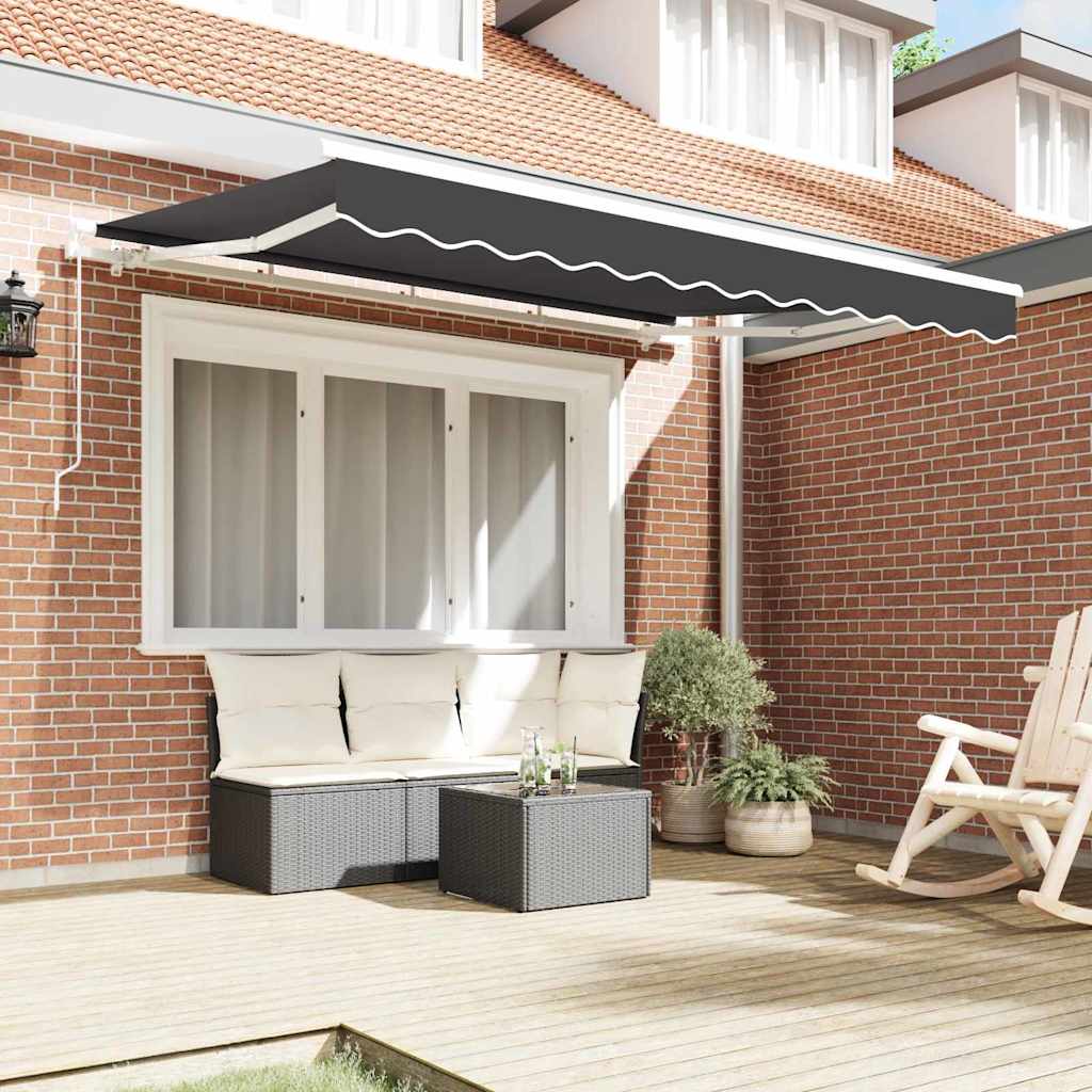 vidaXL Markiza zwijana Antracyt 300 x 200 cm tkanina