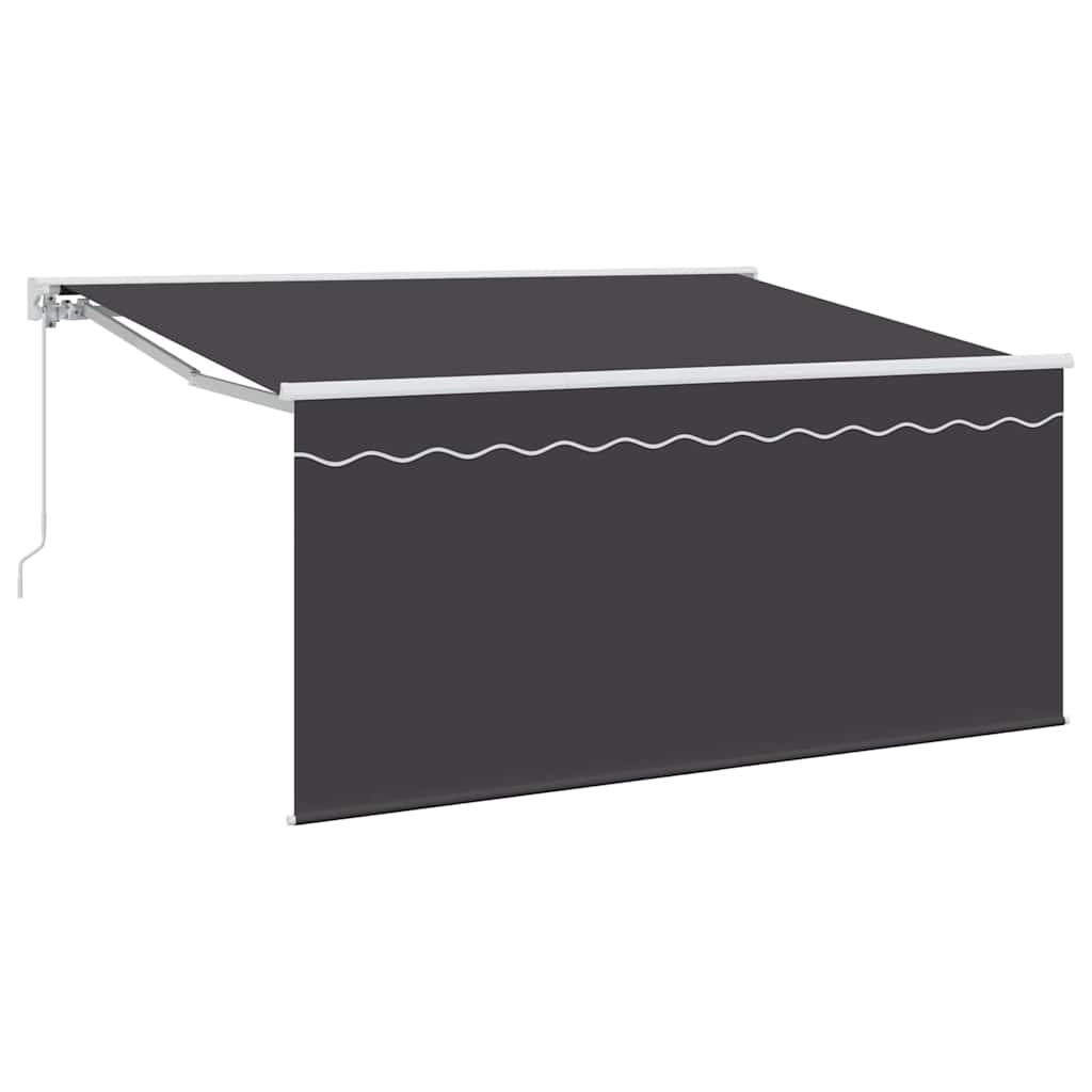 vidaXL Markiza zwijana Paski Antracyt 300 x 200 cm tkanina