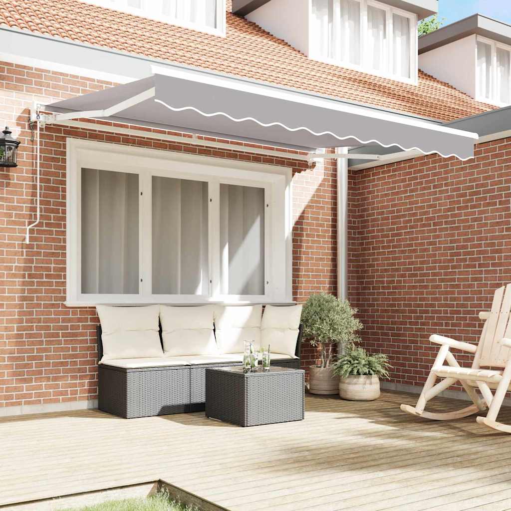 vidaXL Rama markizy Jasnoszary 300 x 200 cm Poliester z powłoką PU