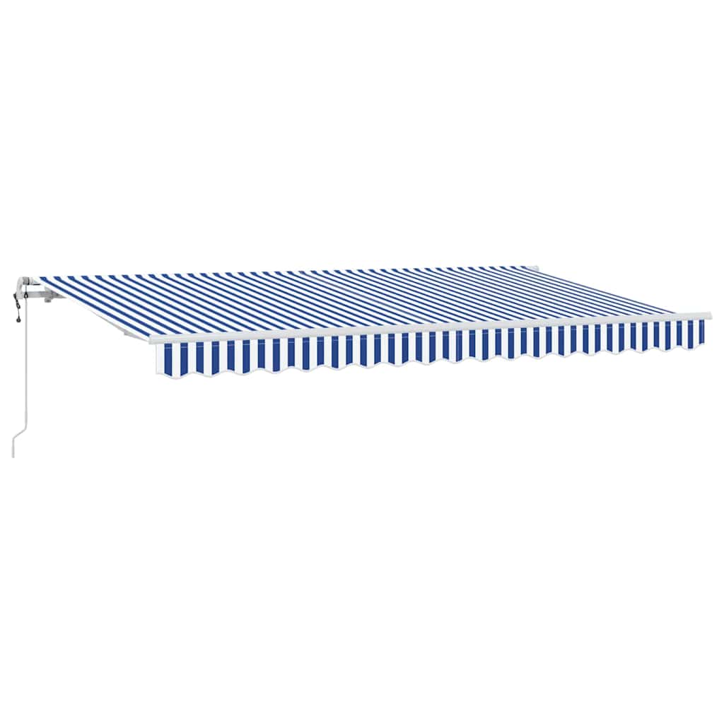 vidaXL Markiza zwijana Niebieski 350 x 200 cm tkanina