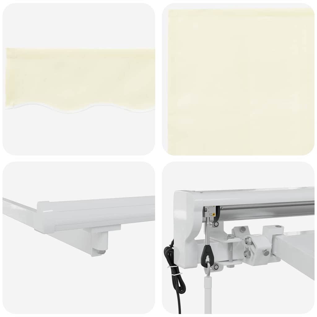 vidaXL Rama markizy Kremowy 350 x 200 cm Poliester z powłoką PU