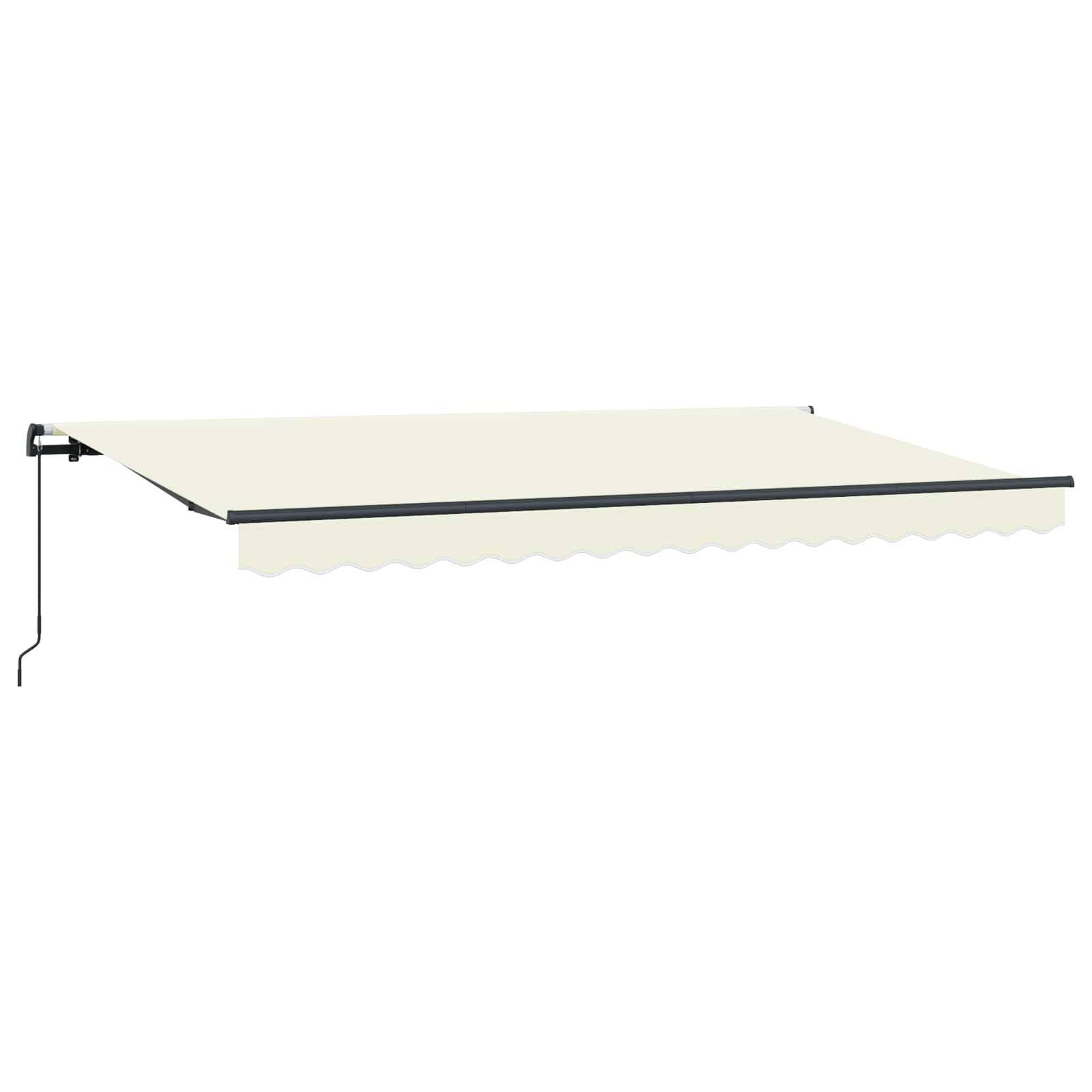 vidaXL Markiza zwijana Kremowy 350 x 200 cm tkanina