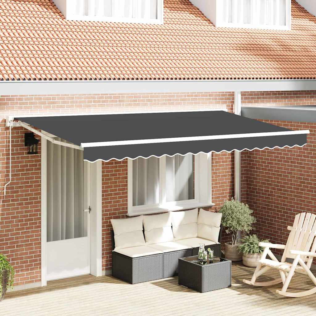vidaXL Rama markizy Antracyt 350 x 200 cm Poliester z powłoką PU