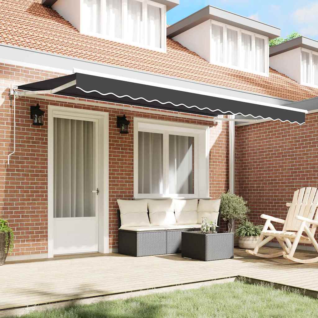 vidaXL Rama markizy Antracyt 350 x 200 cm Poliester z powłoką PU