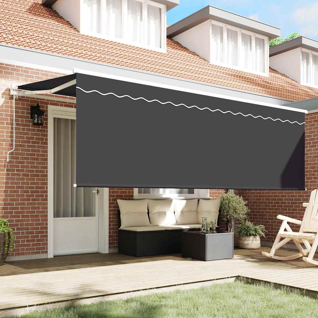 vidaXL Markiza zwijana Kremowy 350 x 200 cm Poliester i aluminium