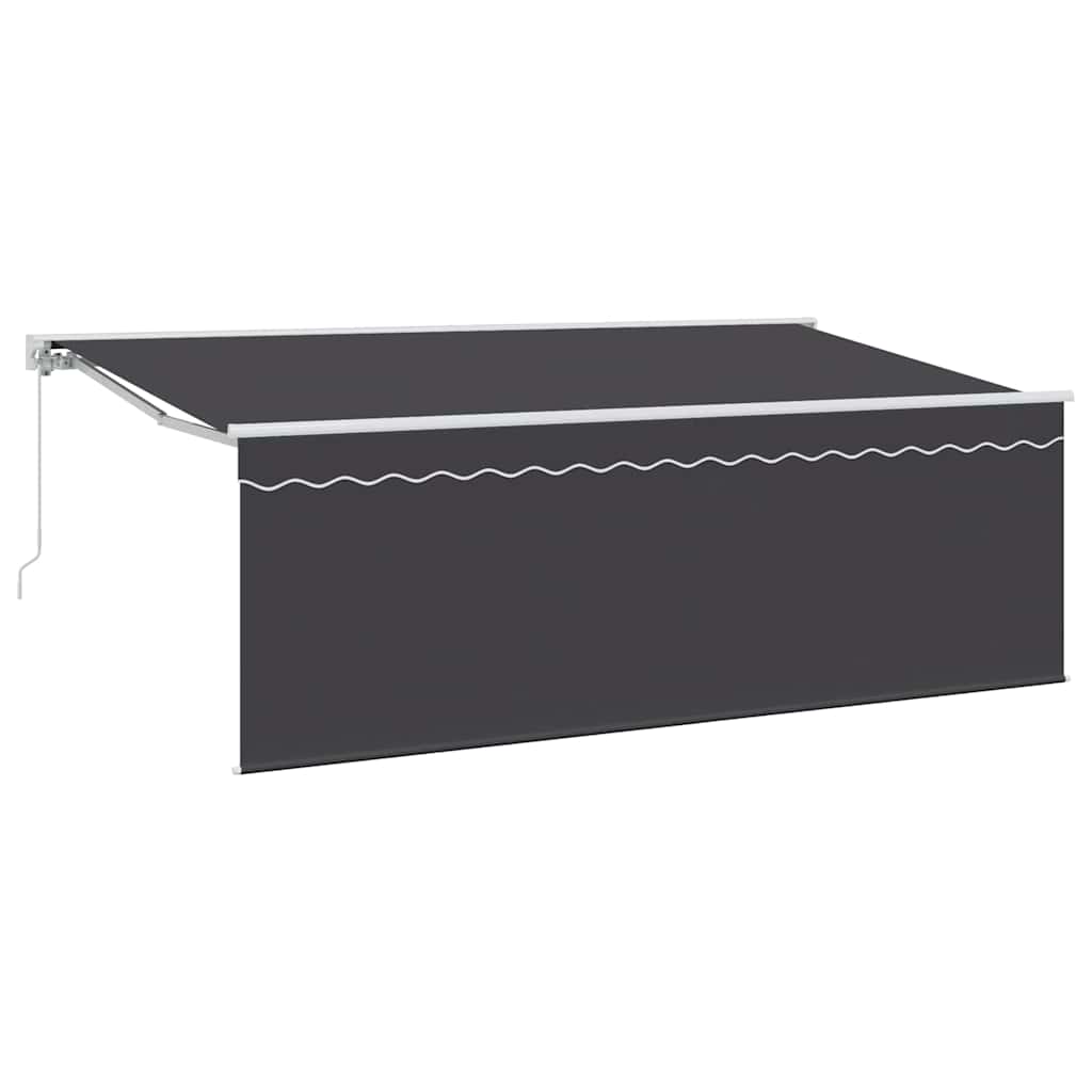 vidaXL Markiza zwijana Kremowy 350 x 200 cm Poliester i aluminium