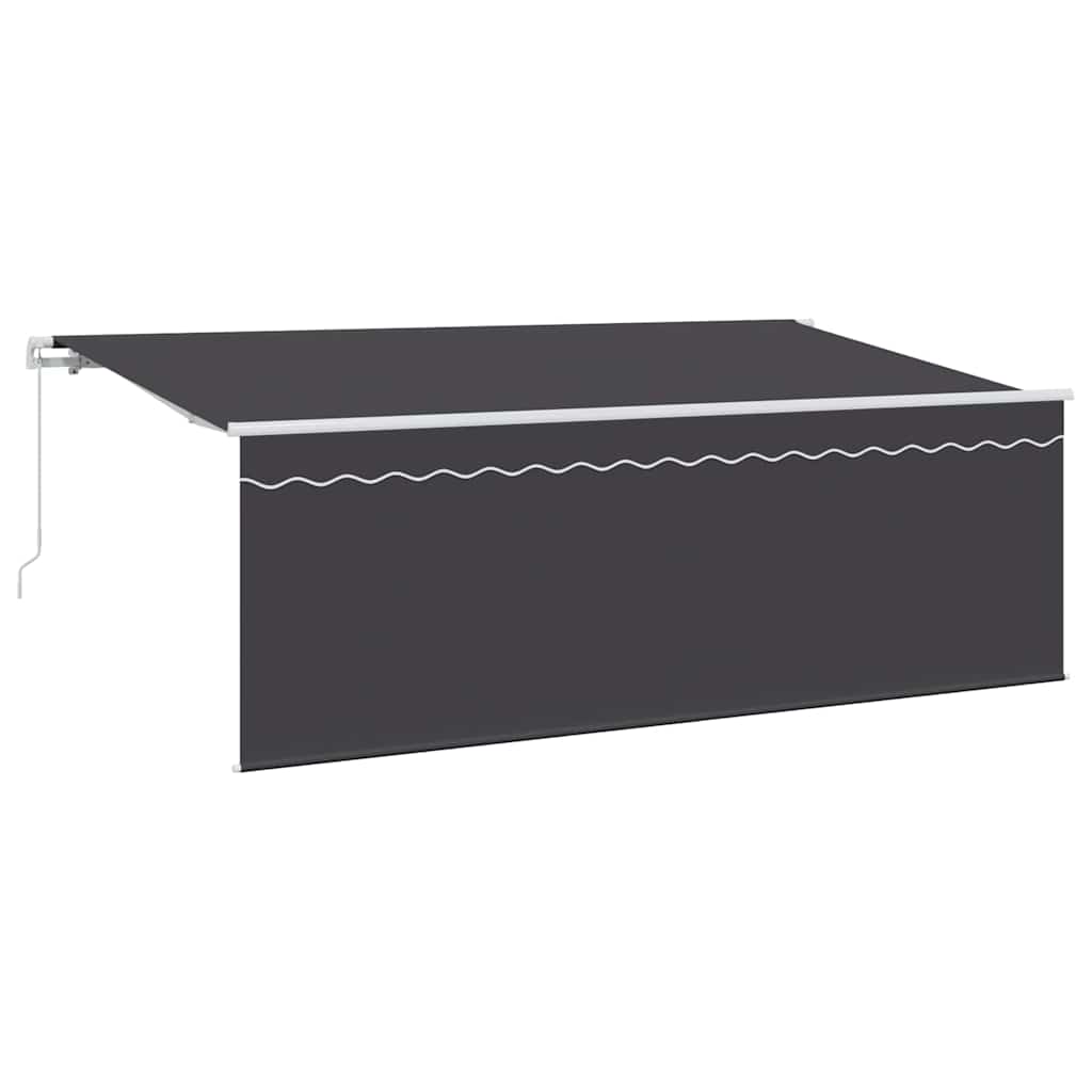 vidaXL Markiza zwijana Antracyt 350 x 200 cm Poliester i aluminium