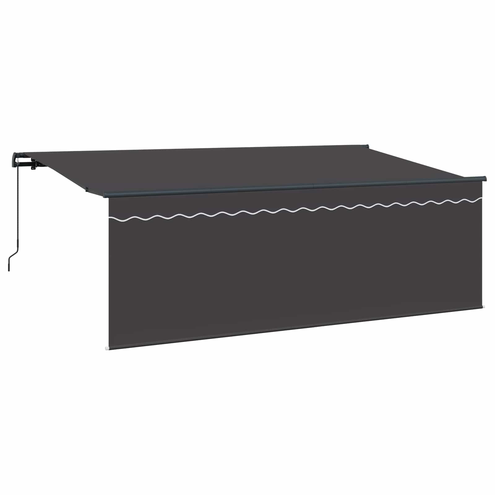 vidaXL Markiza zwijana Antracyt 350 x 200 cm Poliester i aluminium