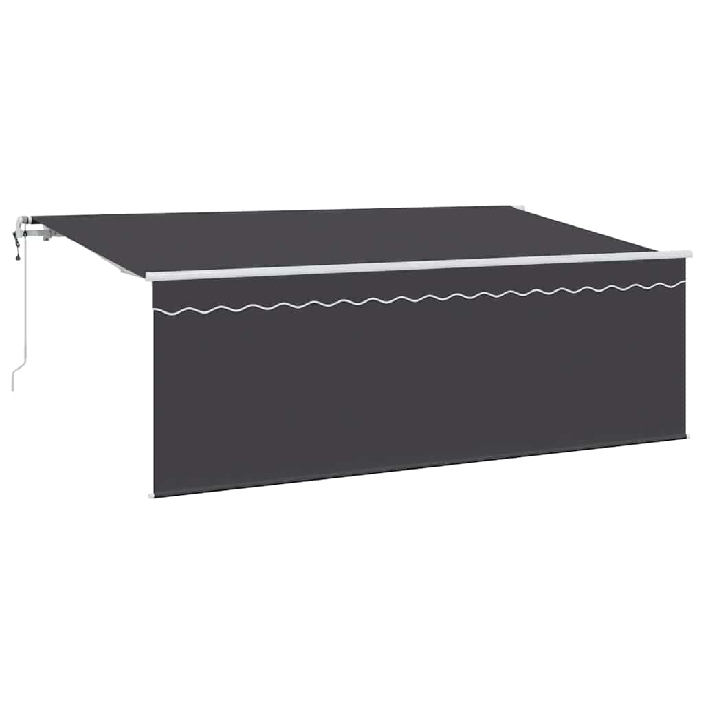 vidaXL Markiza zwijana Antracyt 350 x 200 cm Poliester i aluminium