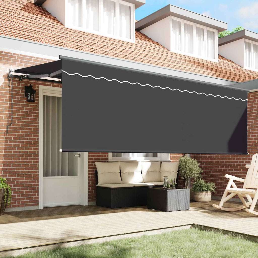 vidaXL Markiza zwijana Antracyt 350 x 200 cm Poliester i aluminium