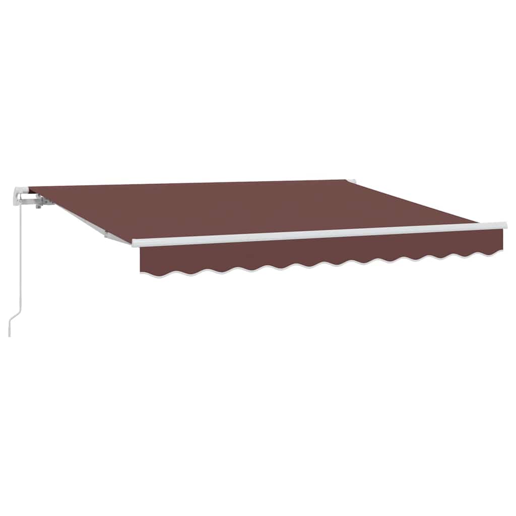 vidaXL Markiza zwijana Brązowy 350 x 200 cm tkanina