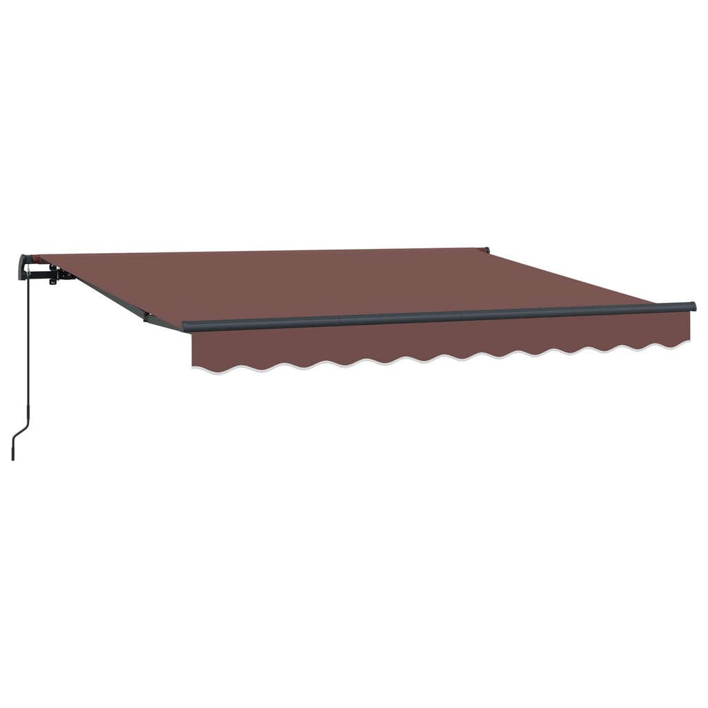 vidaXL Markiza zwijana Brązowy 350 x 200 cm tkanina