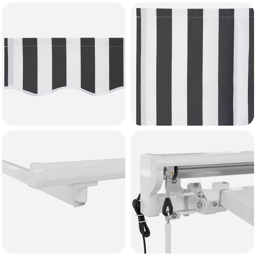 vidaXL Rama markizy Antracytowy i biały 350 x 200 cm