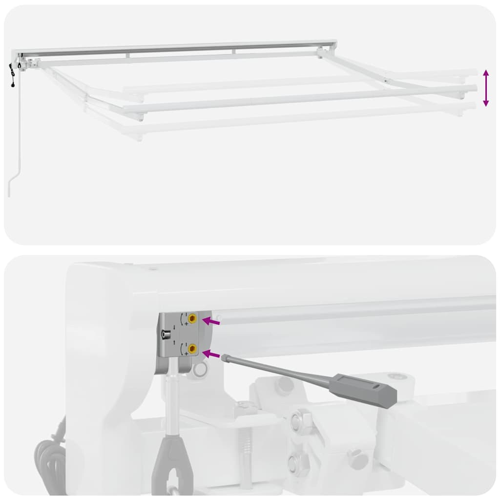vidaXL Rama markizy Beżowy 350 x 200 cm Poliester z powłoką PU